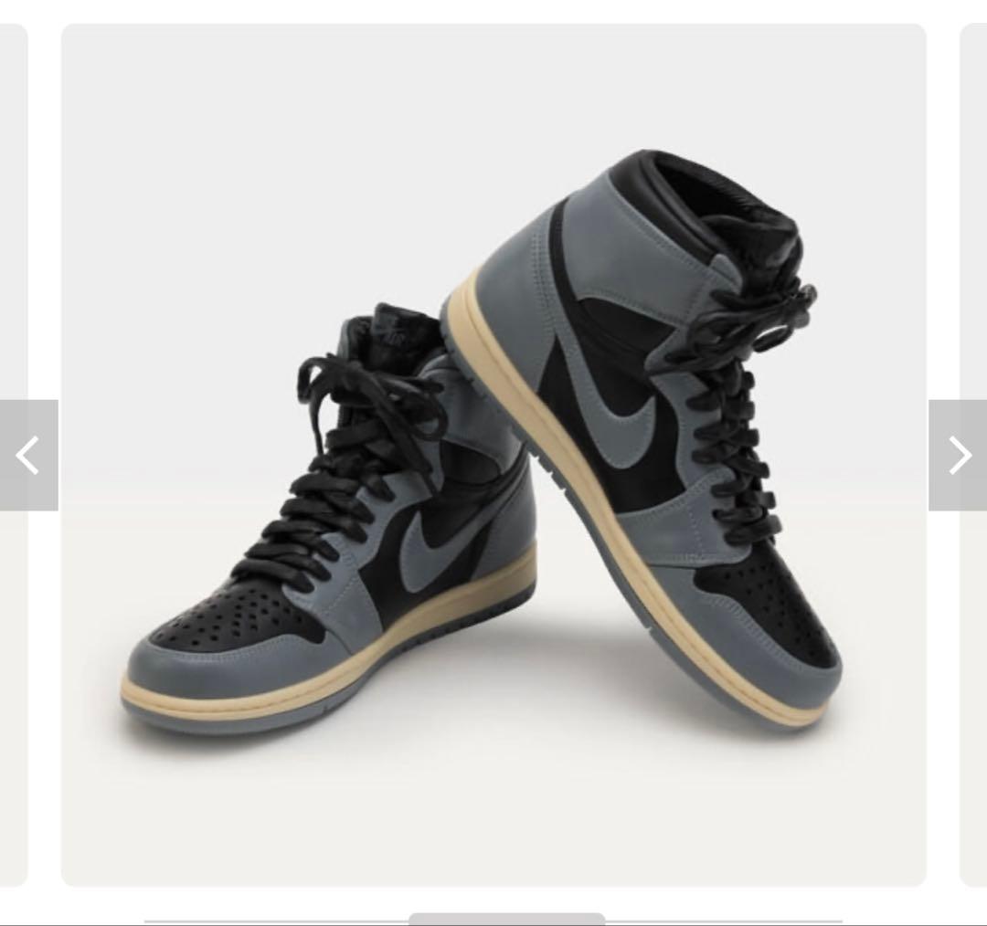 【新品】Nike Air Jordan 1 ブラック/グレー ハイカット