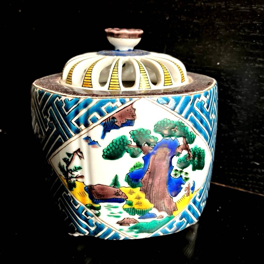 九谷焼香炉　作家物香炉