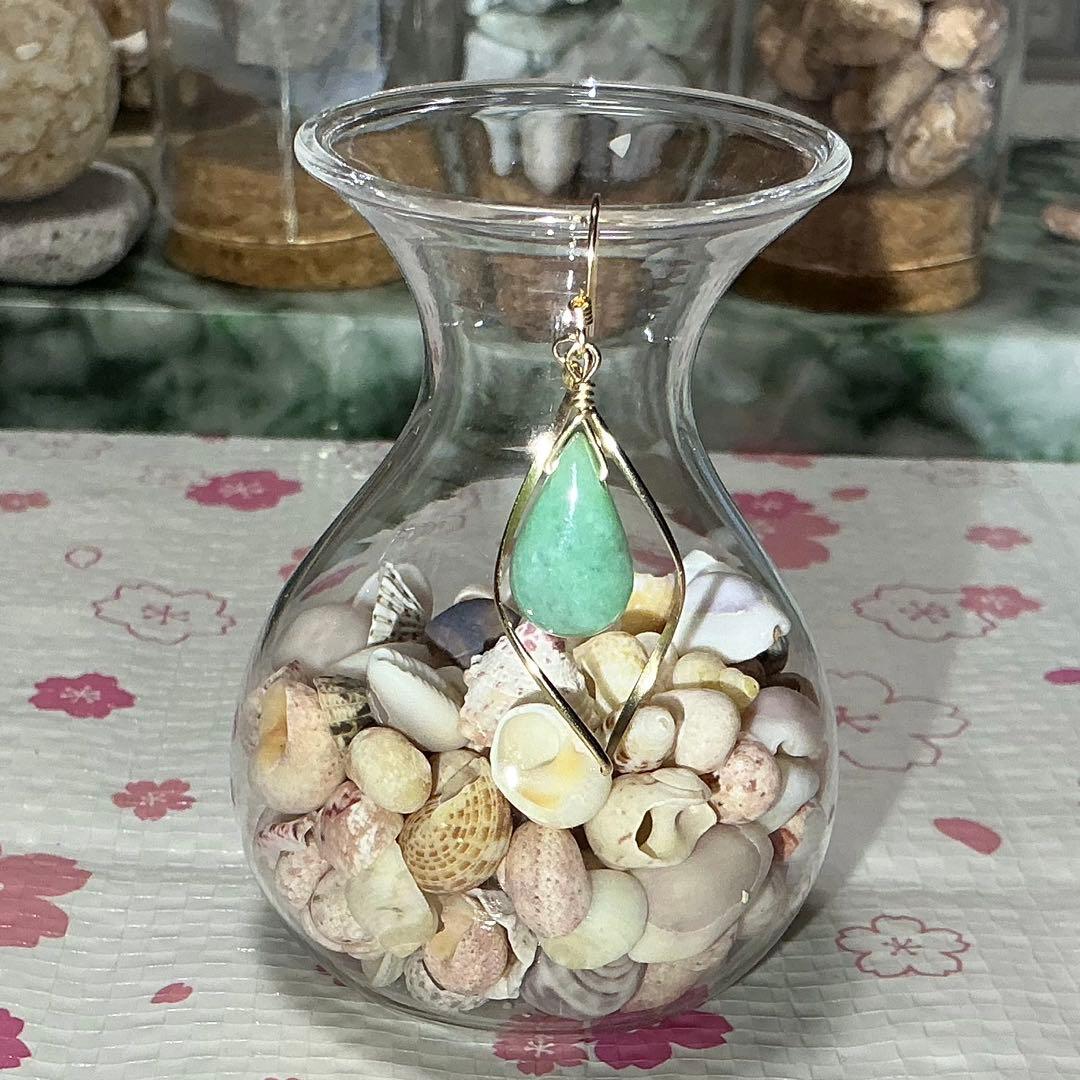 【専用】金山谷翡翠　ティアドロップピアス　14kgf ※片耳用