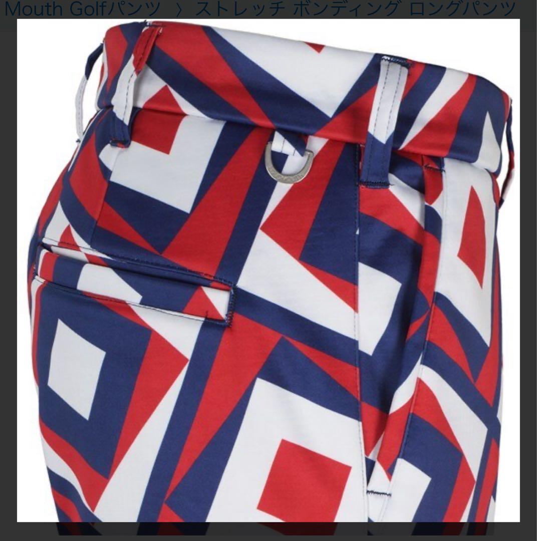 新品　LOUDMOUTH ボンディングパンツ　L 幾何学模様 ゴルフウェア