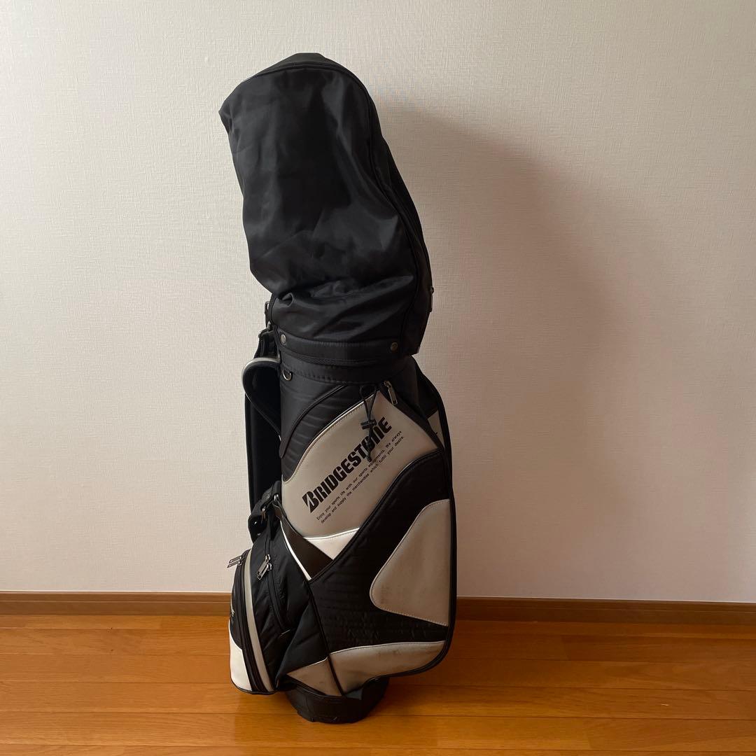 ブリヂストン キャディバッグ 黒/白 ゴルフバッグ