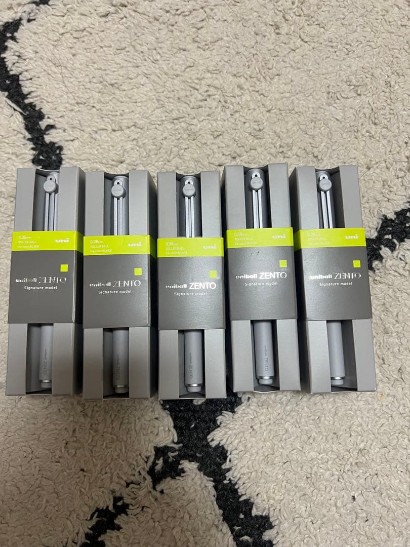 新品未開封uni-ball ZENTO 0.38 シグネチャーモデル グレー5本