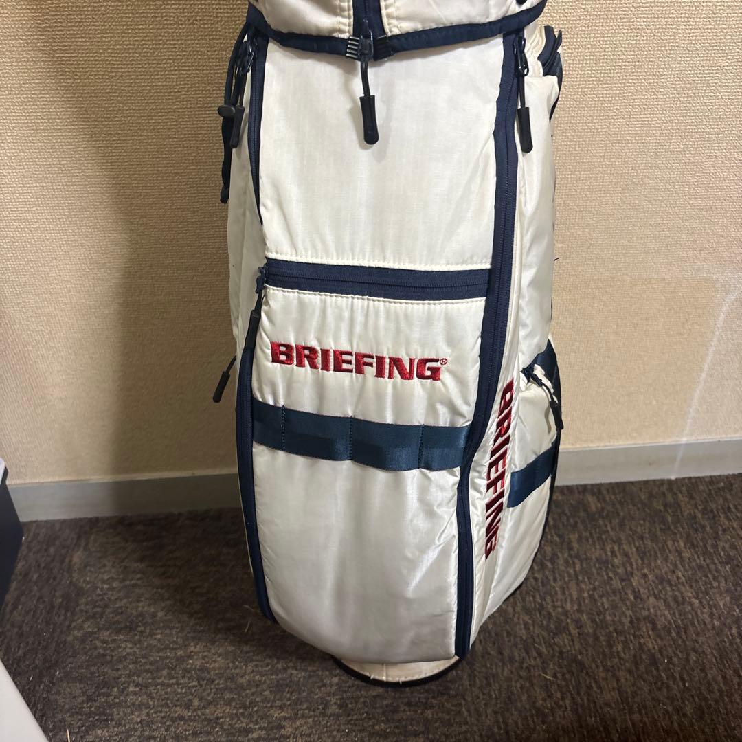 BRIEFING キャディバッグ ホワイト/ネイビー