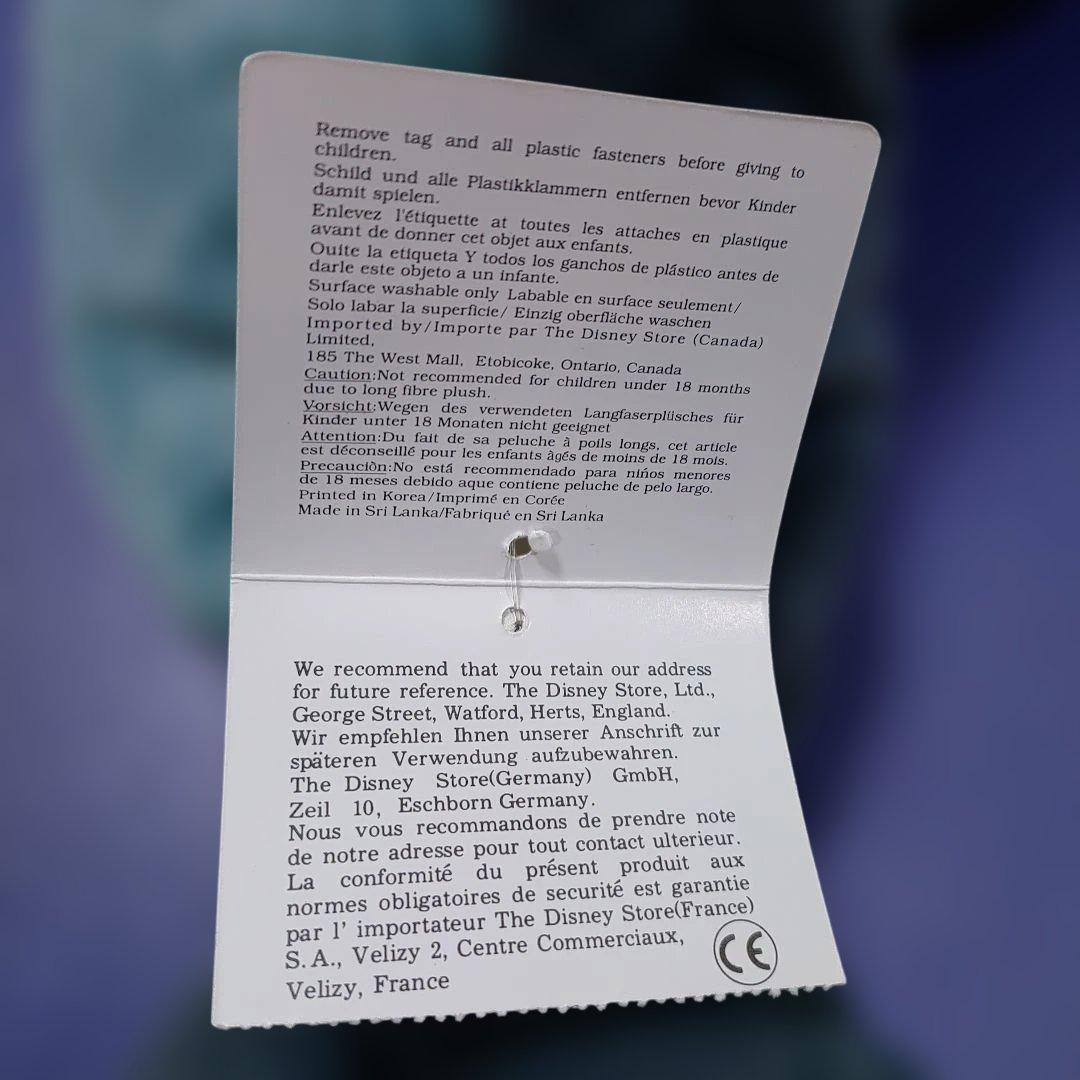 ディズニー　ヴィンテージ　ピノキオ　クジラ　ぬいぐるみ　パペット　タグ付き