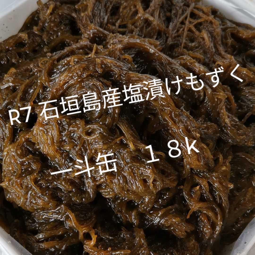石垣島産塩漬けもずく　18kg 一斗缶