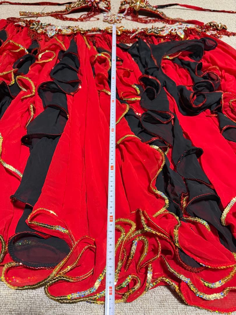 赤と黒のベリーダンスセットアップ