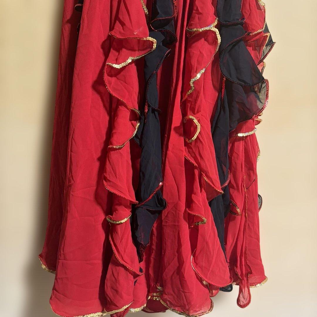 赤と黒のベリーダンスセットアップ