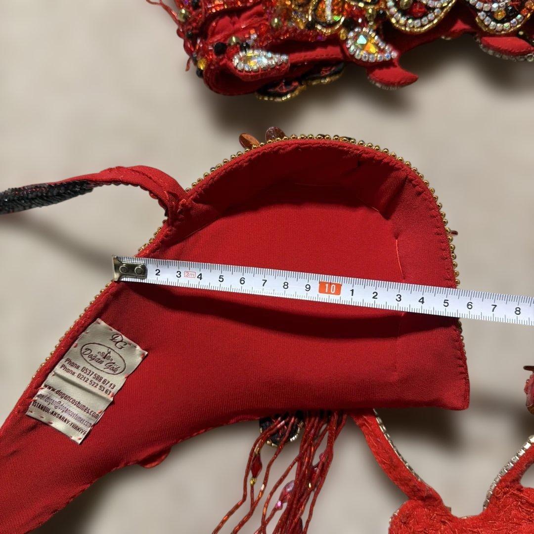 赤と黒のベリーダンスセットアップ