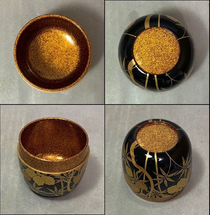 桐竹蒔絵大棗　大下香仙　茶道具