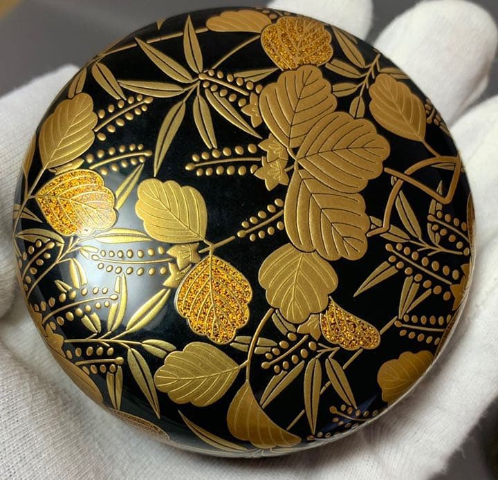 桐竹蒔絵大棗　大下香仙　茶道具