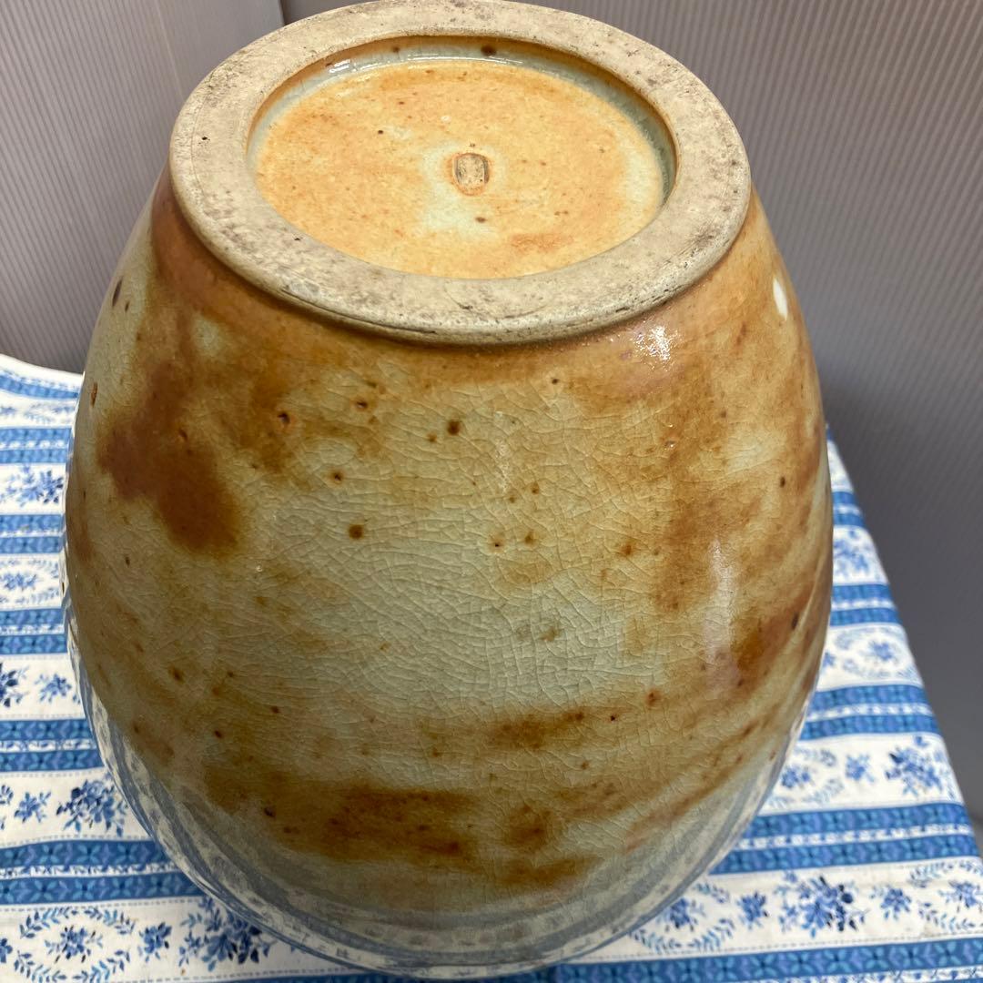 華道道具　灰釉壺　S62KYT