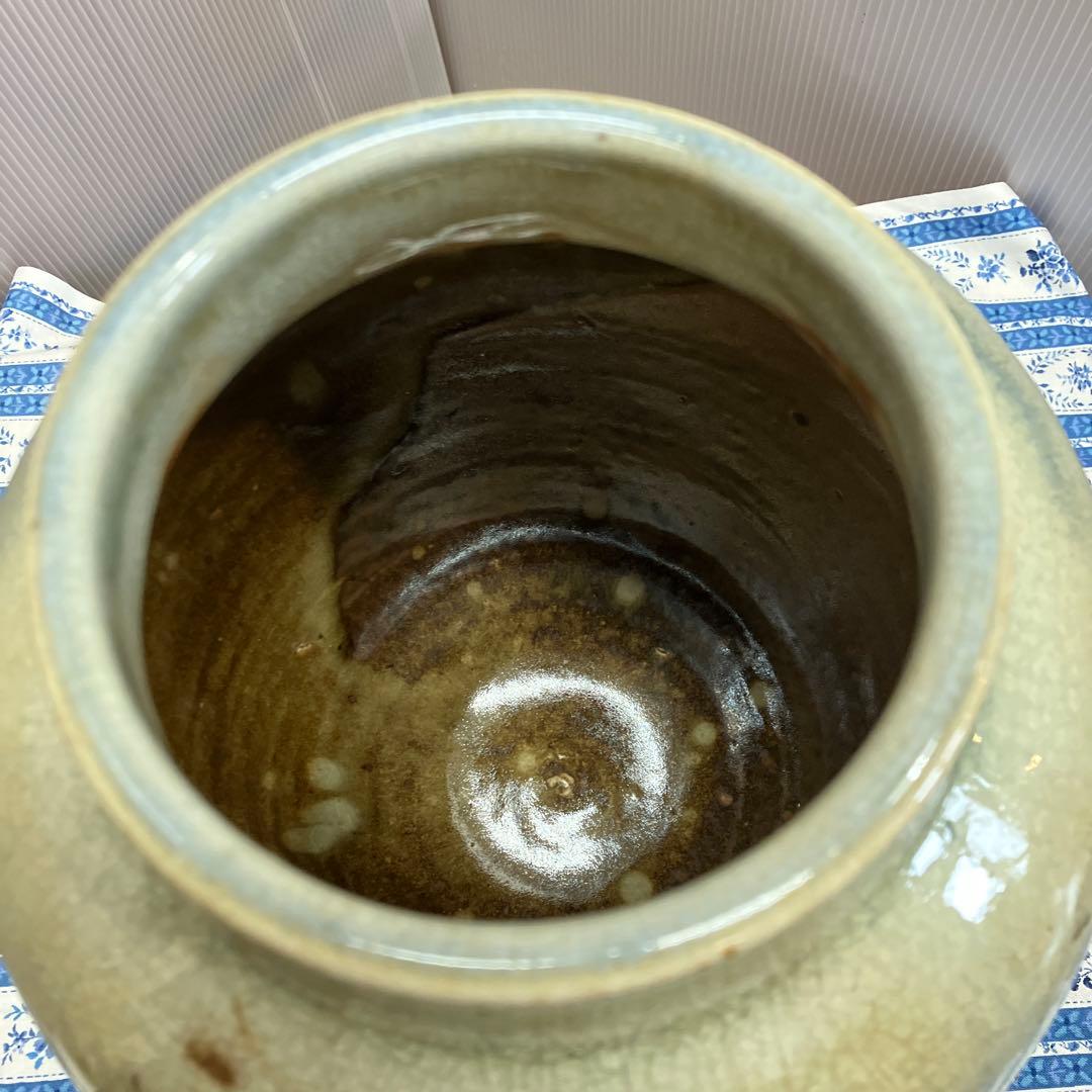 華道道具　灰釉壺　S62KYT