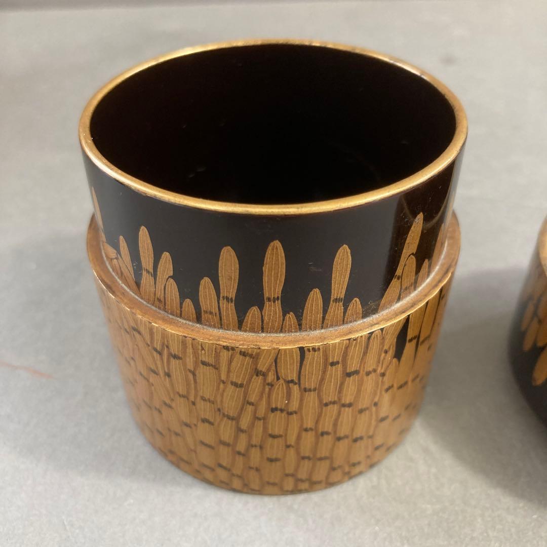 茶道具　￼棗　楽只斎好　木賊面中次　葆光斎書付　共箱　S103NT