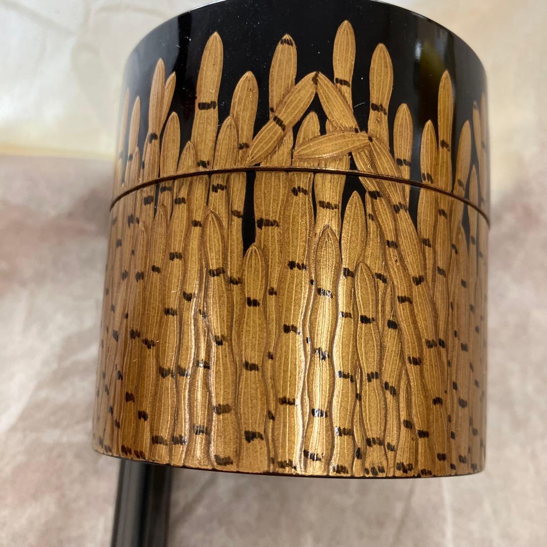 茶道具　￼棗　楽只斎好　木賊面中次　葆光斎書付　共箱　S103NT