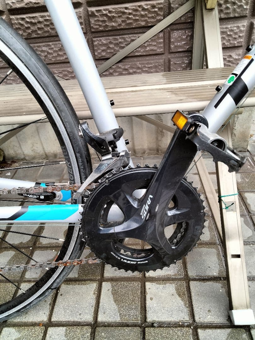 引取限定　TREK domane　シルバー　ブルー　サイズ５２ｃｍ