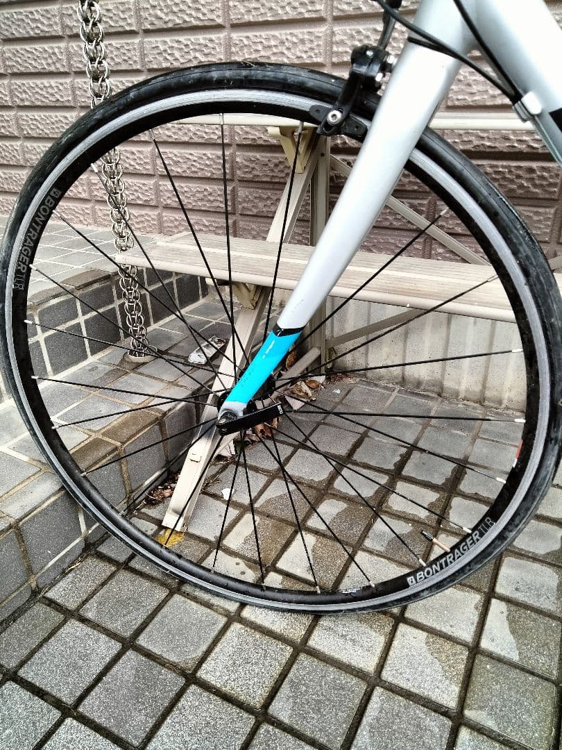 引取限定　TREK domane　シルバー　ブルー　サイズ５２ｃｍ