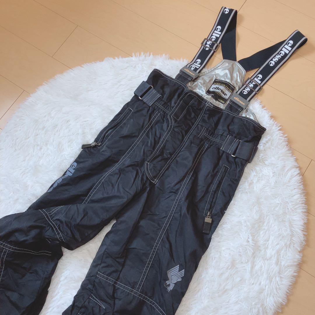 エレッセ⭕️スノボスーツ　ジャンプスーツ　スキー　つなぎ　希少　黒　ellesse