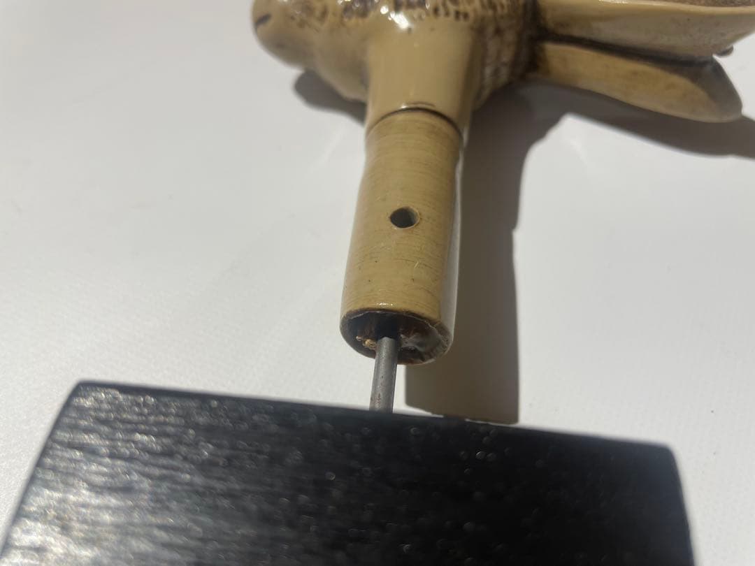 イギリス　アンティーク　ステッキ　柄の部分　ハンドル　兎　うさぎ　ラビット