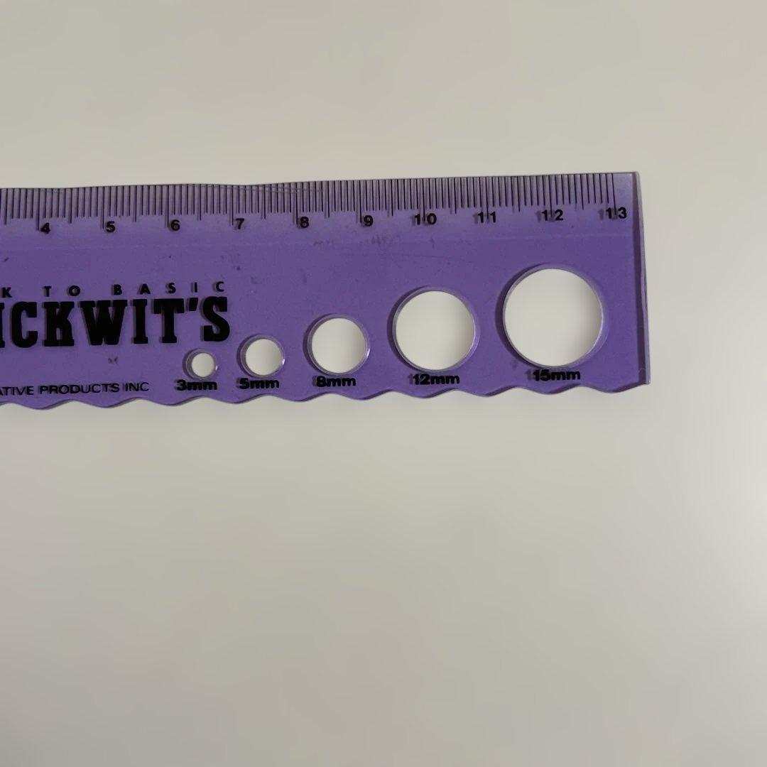 【匿名配送】QUICKWITS 紫色 定規　ものさし　 文房具　1987