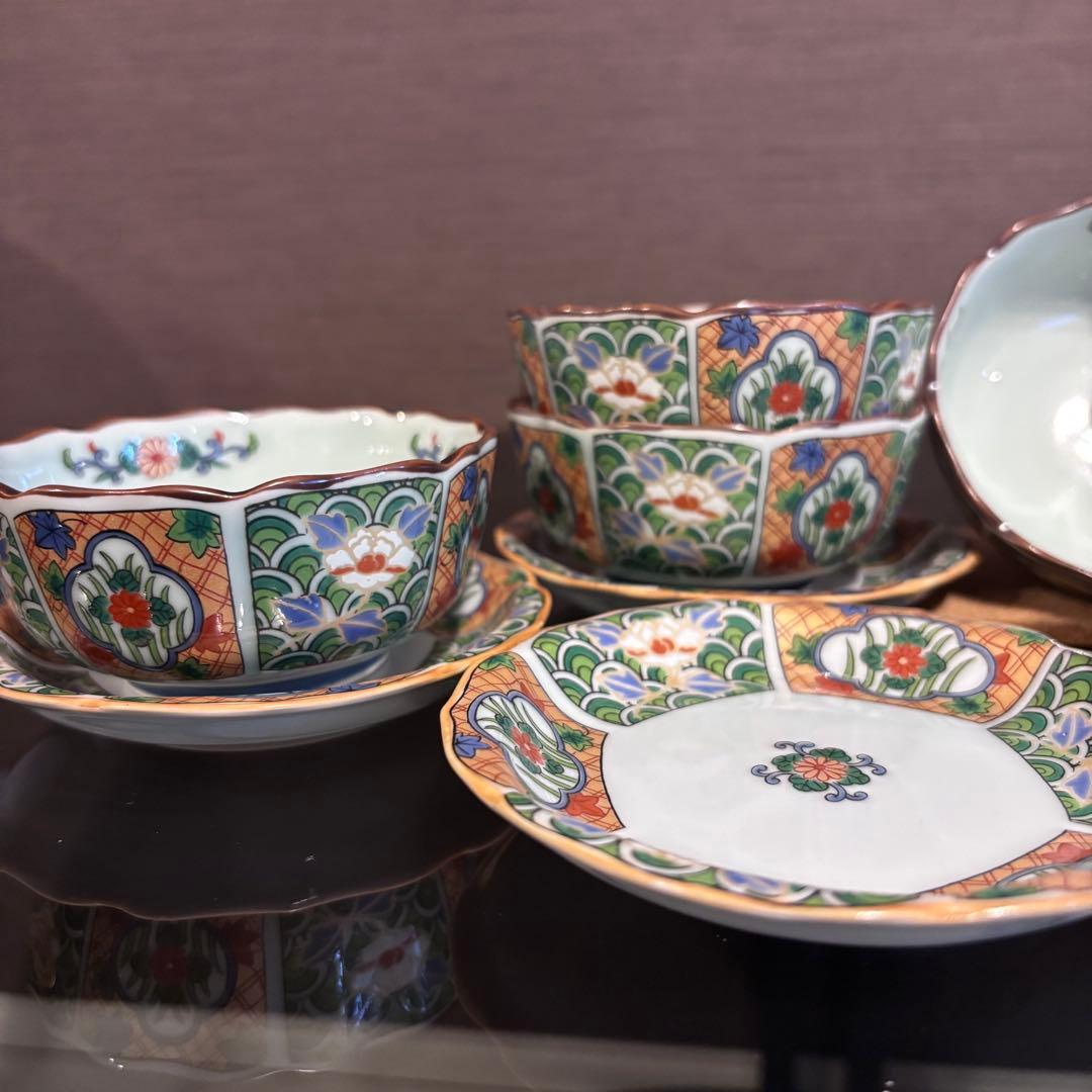 【未使用】有田焼 西雲 小鉢5個小皿5枚 鍋島 伊万里