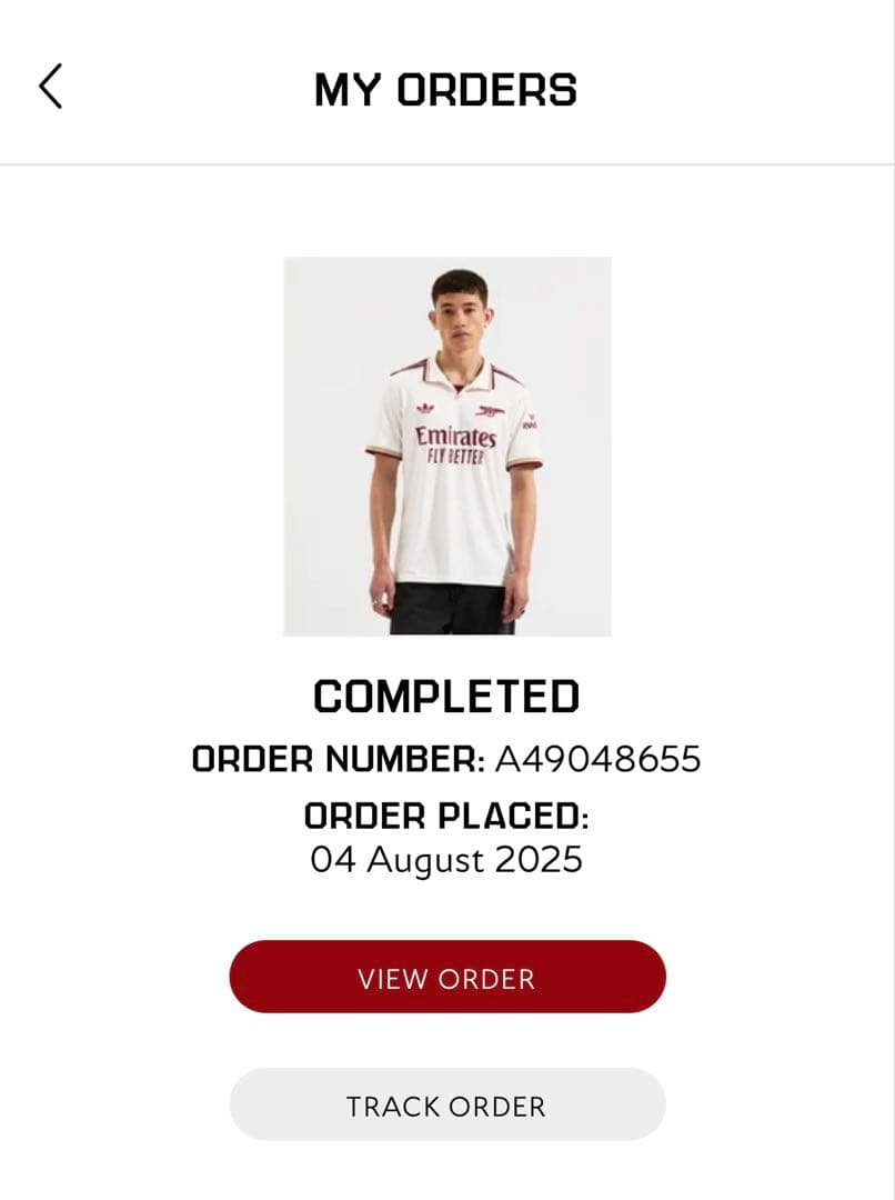 アーセナル2526 3rdユニフォーム　アーセナルフォント