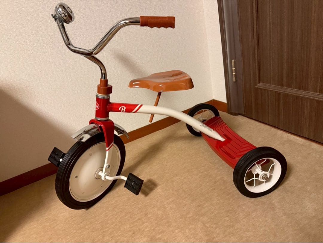 【室内使用のみ・美品】Baghera バゲーラ 三輪車 レトロ 赤×ブラウン
