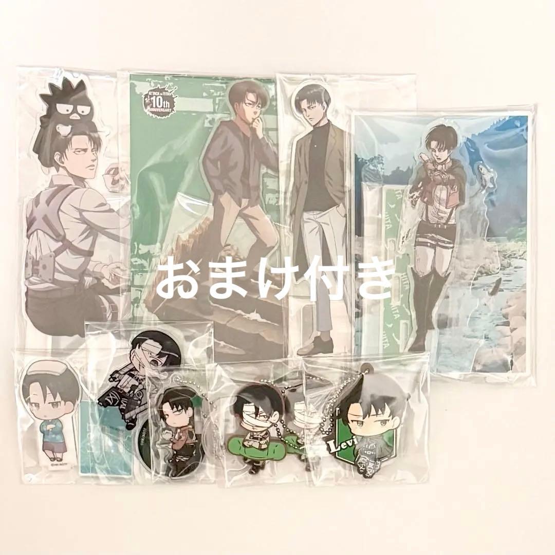 進撃の巨人 リヴァイ アクリルスタンド デコラpic ラバーキーホルダー