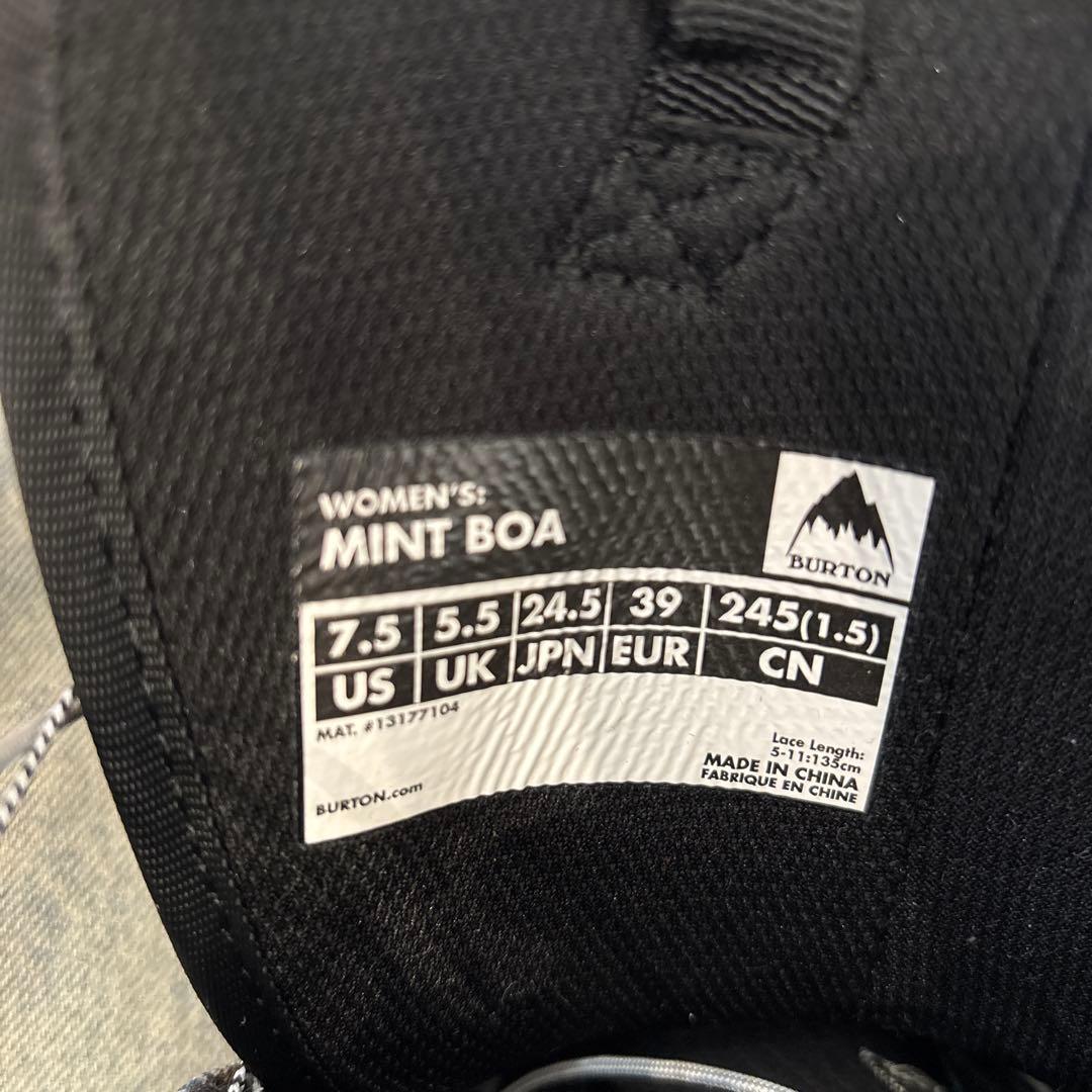 Burton 24.5cm スノーボードブーツ　BOAタイプ　MINT