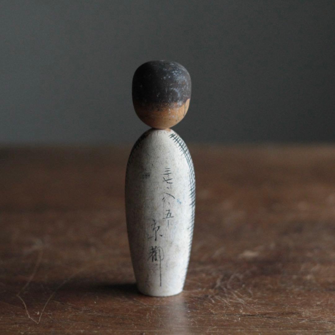 似顔絵こけし No.6 弔い 昭和37年 木偶 古道具 アンティーク