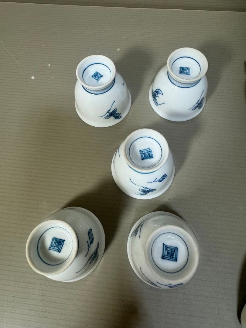 2293 有田焼　畑萬陶苑　茶器セット　急須1客　湯冷し1客　湯呑5客