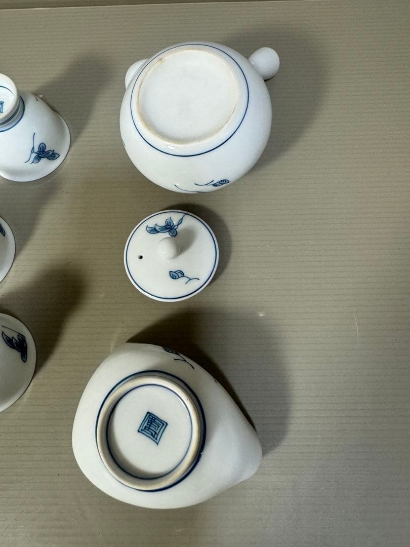 2293 有田焼　畑萬陶苑　茶器セット　急須1客　湯冷し1客　湯呑5客
