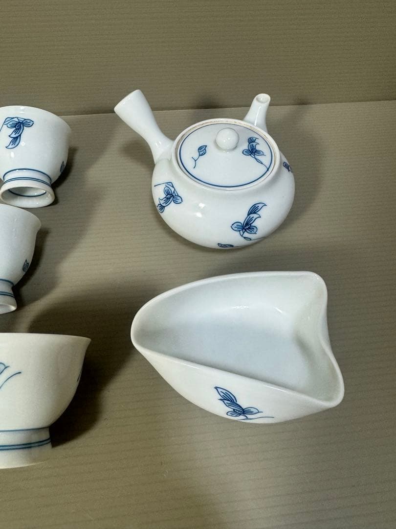 2293 有田焼　畑萬陶苑　茶器セット　急須1客　湯冷し1客　湯呑5客