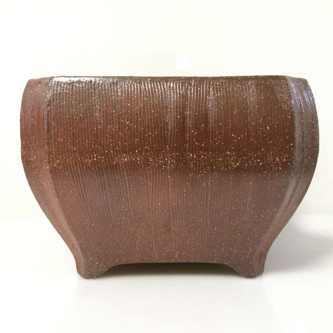 信楽焼 土風炉 面取風炉 高橋楽斎作 茶道具 供箱 L311