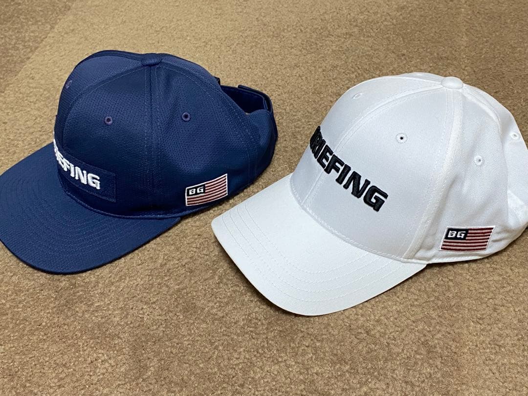 値下げ BRIEFING キャップ ネイビー ホワイト 2点セット ホワイト新品