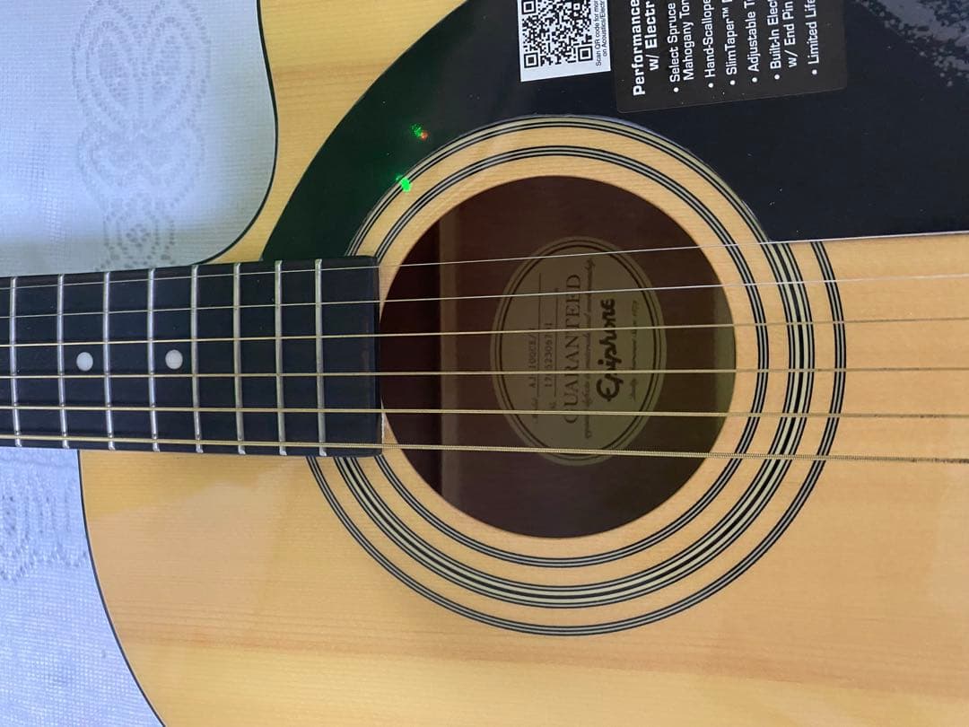 極上美品　気分はジョンレノン　エピフォンAJ100CE エレアコ　音出し良好！