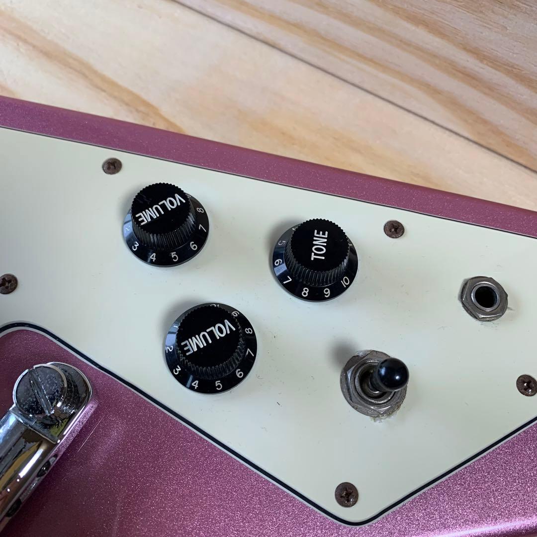 Photogenic フライングV エレキギター ラメピンク