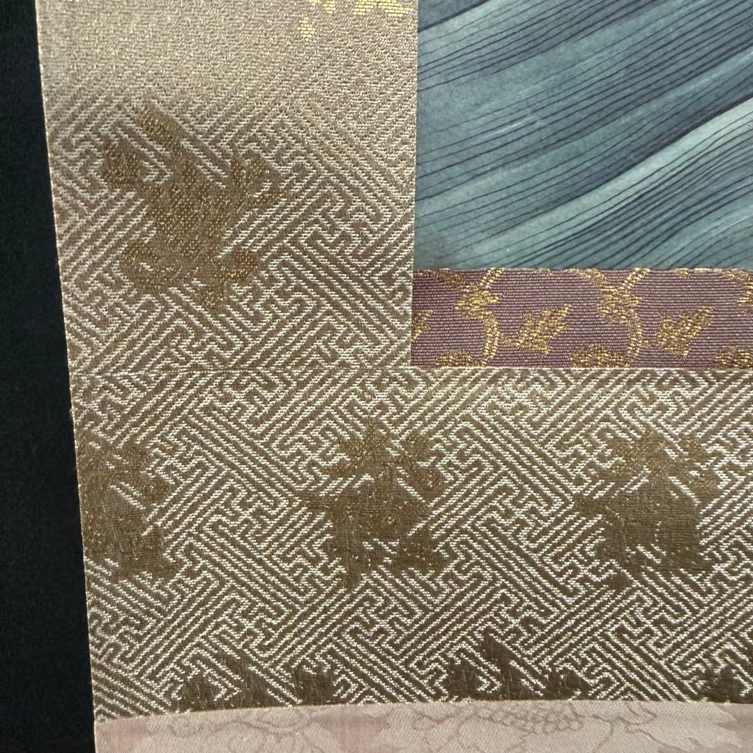 K44 橋本雅邦 「騎龍弁天」 掛軸 日本画 共箱 工芸印刷