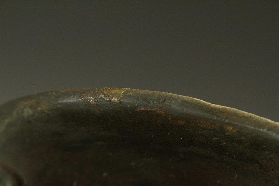 中国美術 古銅 龍紋 洗 文房具 匙(HA398)