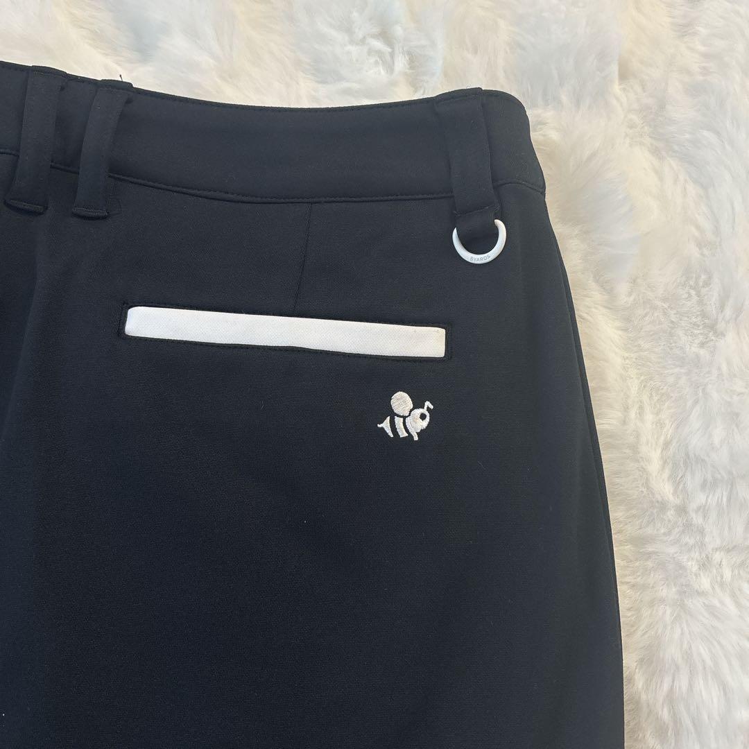 【美品】 ハチヤーズ 8YARDS スカート ゴルフウェア 黒×白 L 裏起毛