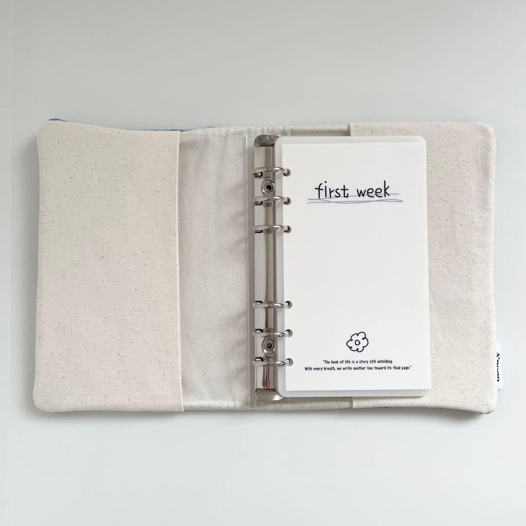 早い者勝ち　韓国　バインダー　カバー　貯金　リフィル　デニム　1