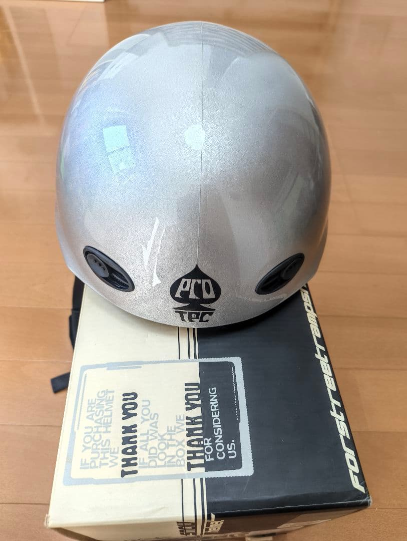 PRO TEC シルバー ヘルメット 箱付き