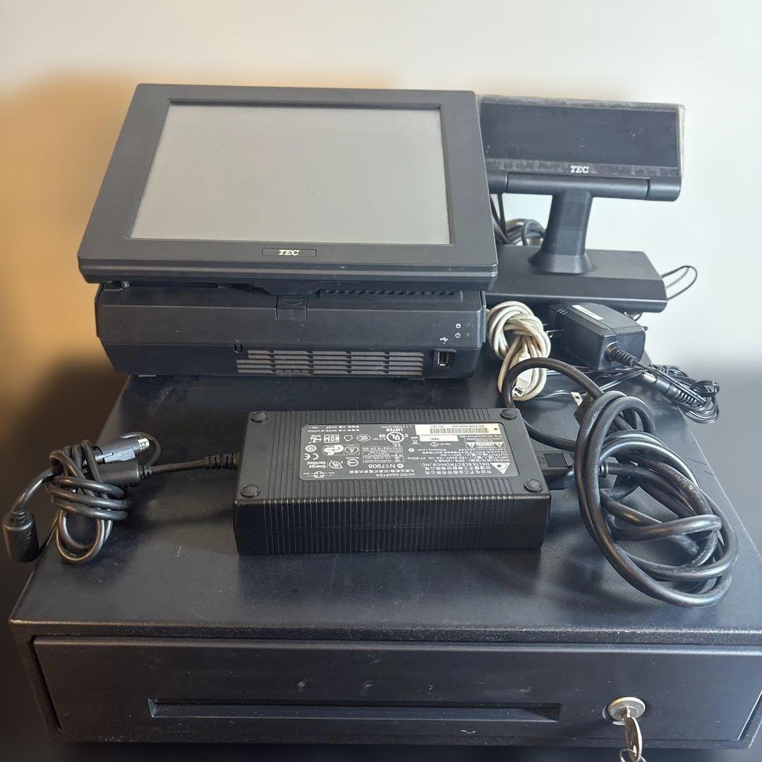 TEC POSターミナル一式 ST-C10 ドロワー付 中古