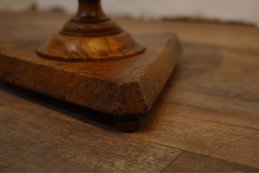 フランスアンティーク　回転棚　古木　1800年代　棚　回転　テーブル　シェルフ