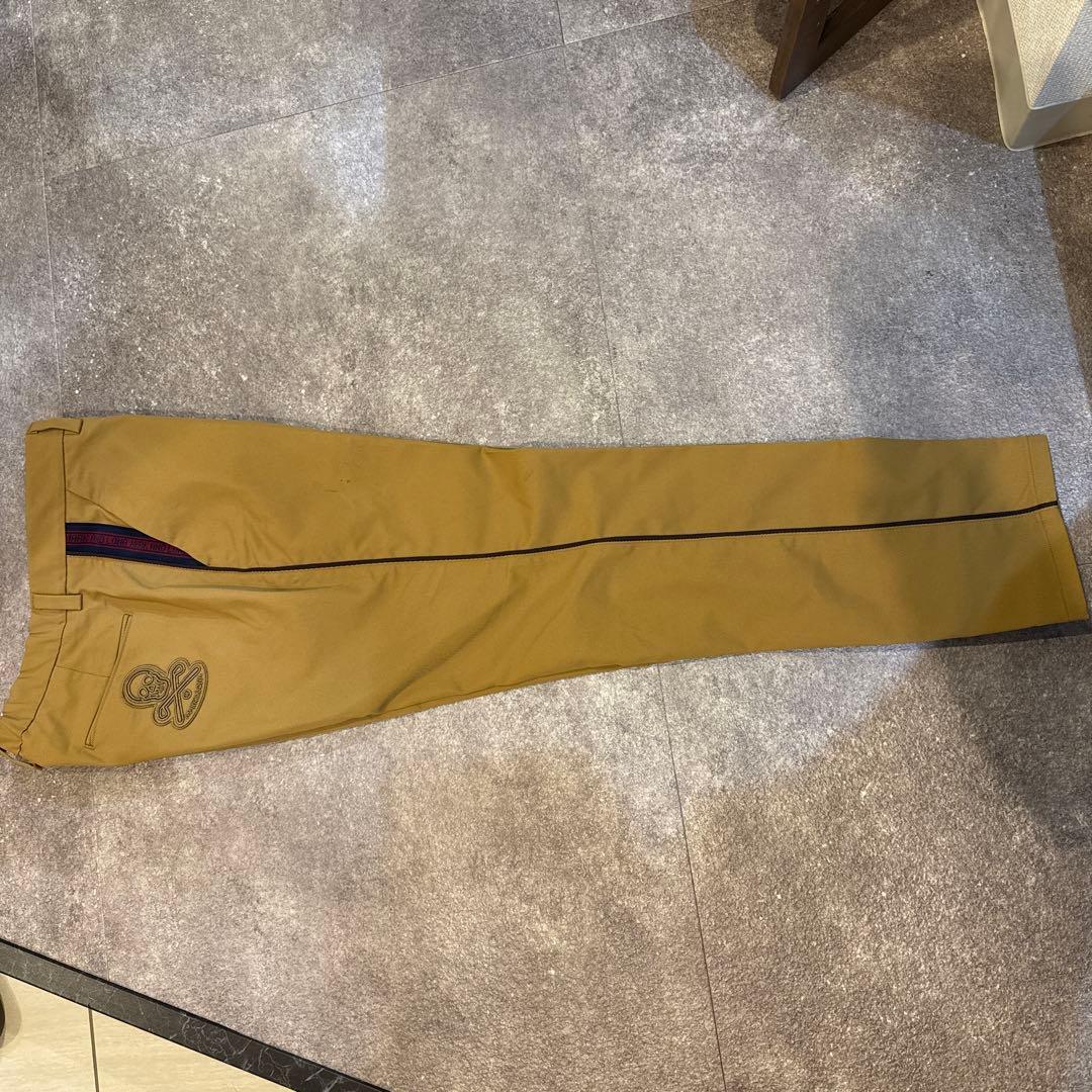 MARK&LONA スカル刺繍 ベージュパンツ　50