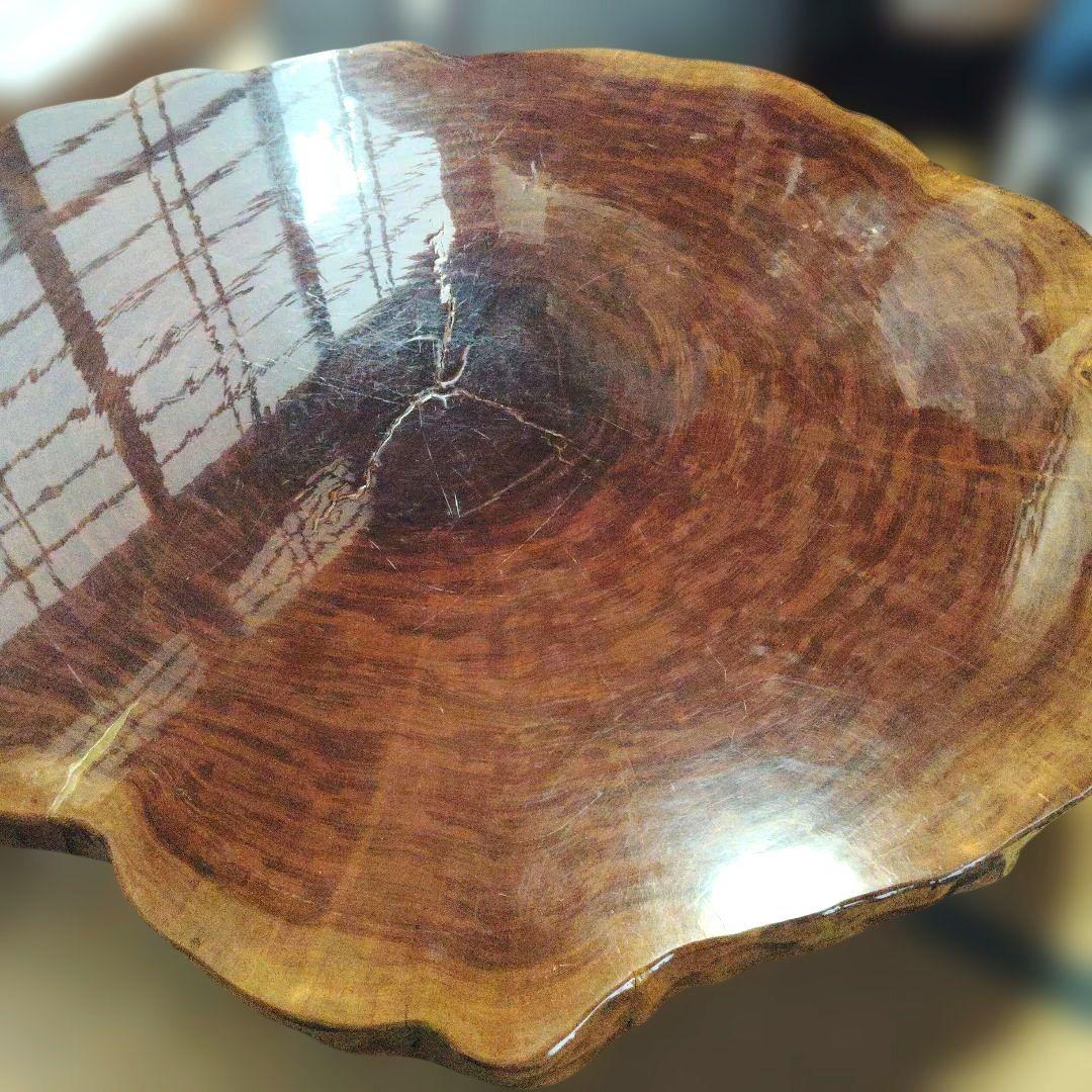 超希少品 ブビンガ輪切り 1枚板テーブル 座卓