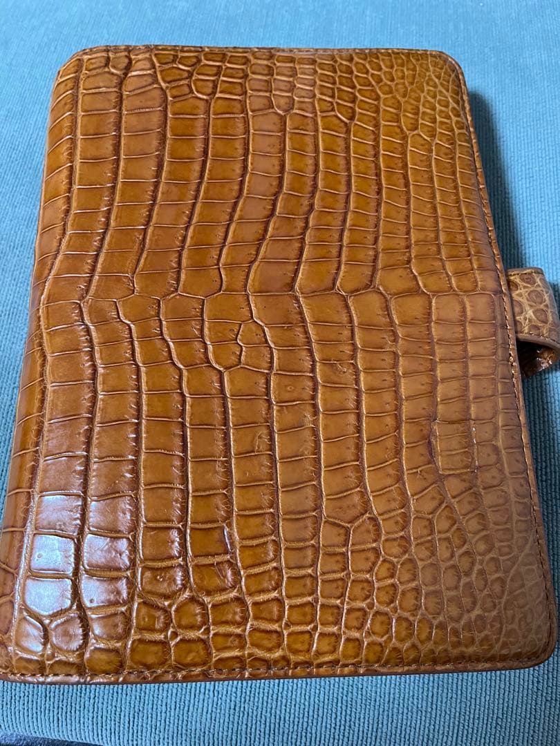 A5手帳カバー　クロコダイル　メモ　象革　キタムラ