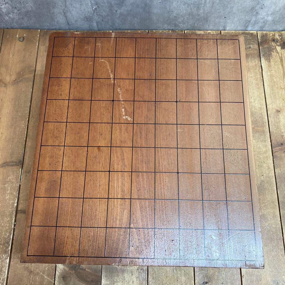B-4 【味のある古道具】脚付き 将棋盤 ヘソあり 天然木 囲碁 将棋 レトロ