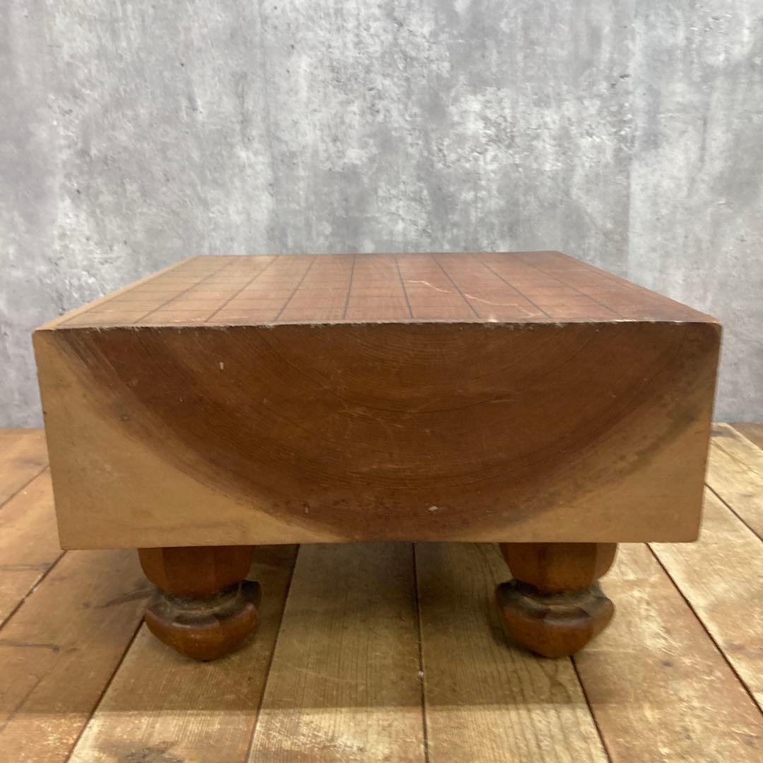 B-4 【味のある古道具】脚付き 将棋盤 ヘソあり 天然木 囲碁 将棋 レトロ