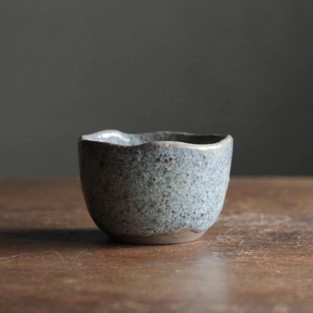 美しい 斑釉 小碗 大ぶり ぐい呑み 古道具 アンティーク