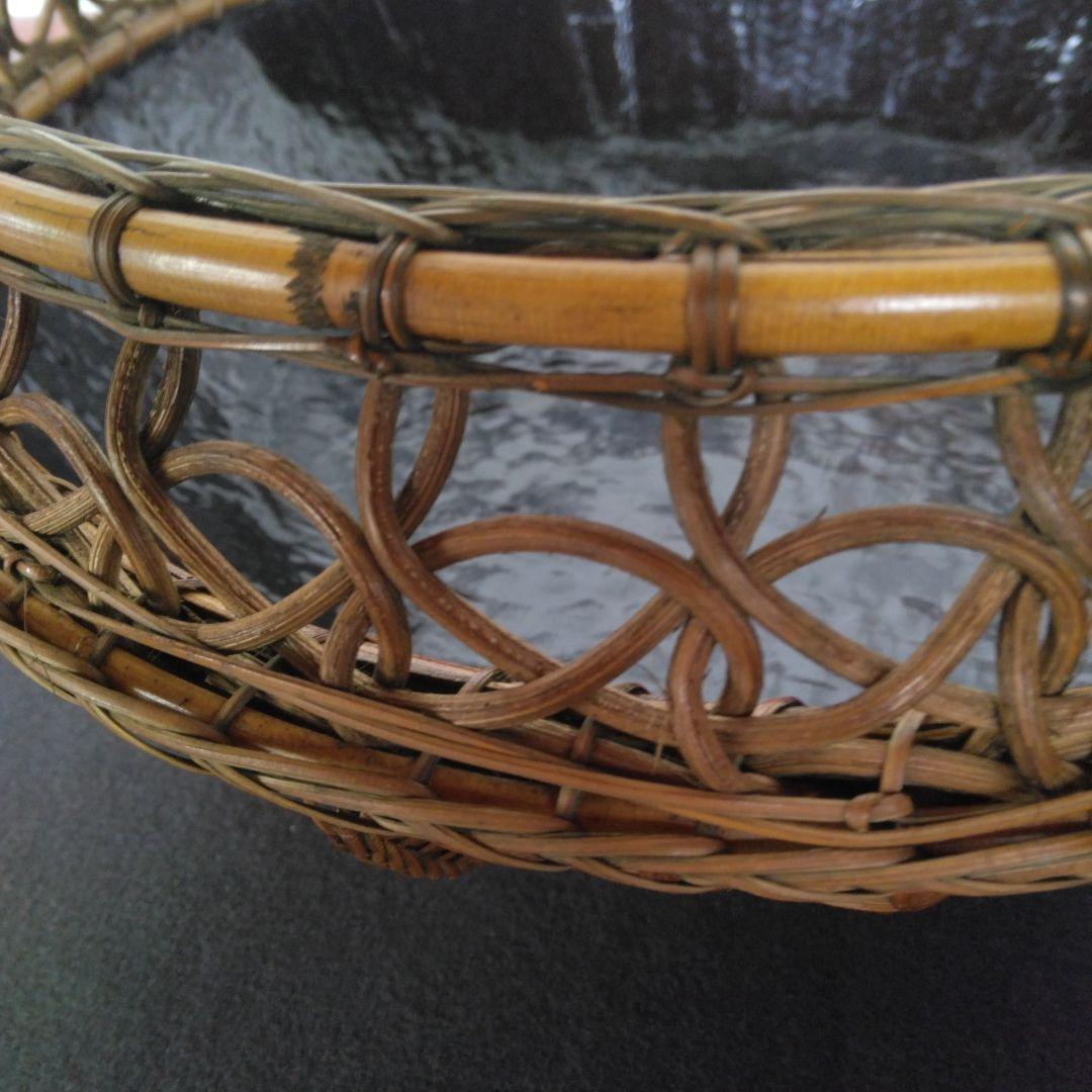 炭斗　栗田元竺　七宝編　玄々斎好